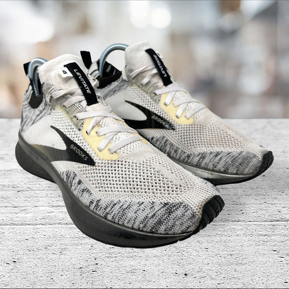 Brooks White and Gray Athletic Shoes